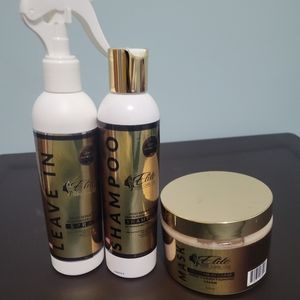 Elite hair care USA,moisturizing shampoo, hair mask and leave in conditioner
